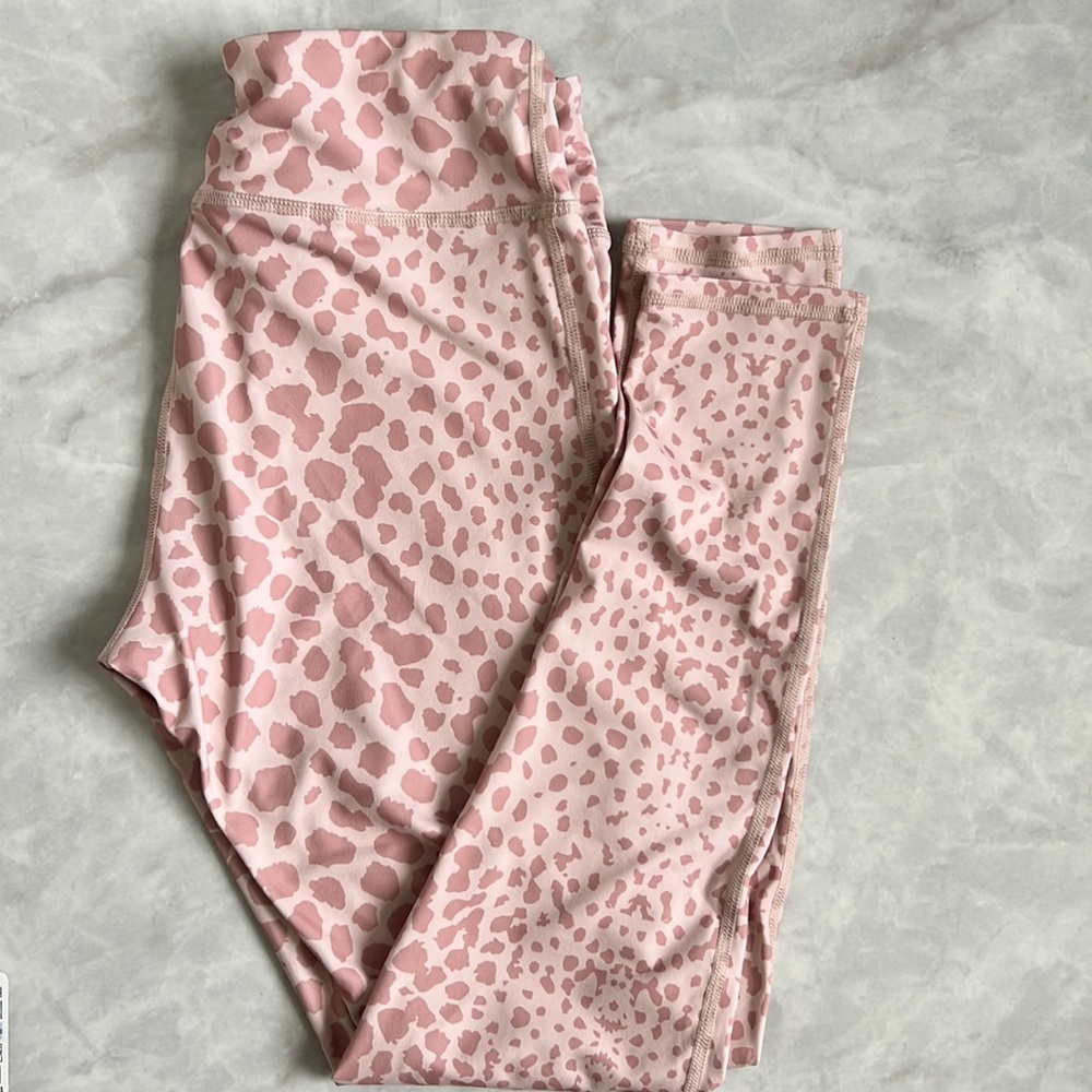 Pink print yoga pants
